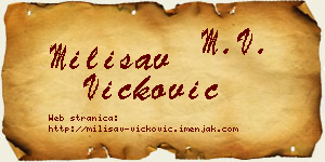 Milisav Vicković vizit kartica